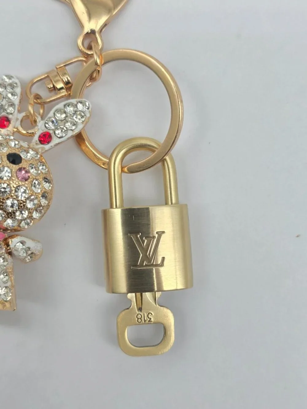 Authentic Louis Vuitton Gold Padlock 🔒 Key Set w/ Unbranded Bunny Bag Charm